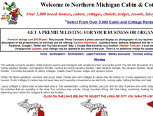 Tablet Screenshot of northernmichigancabinrentals.com